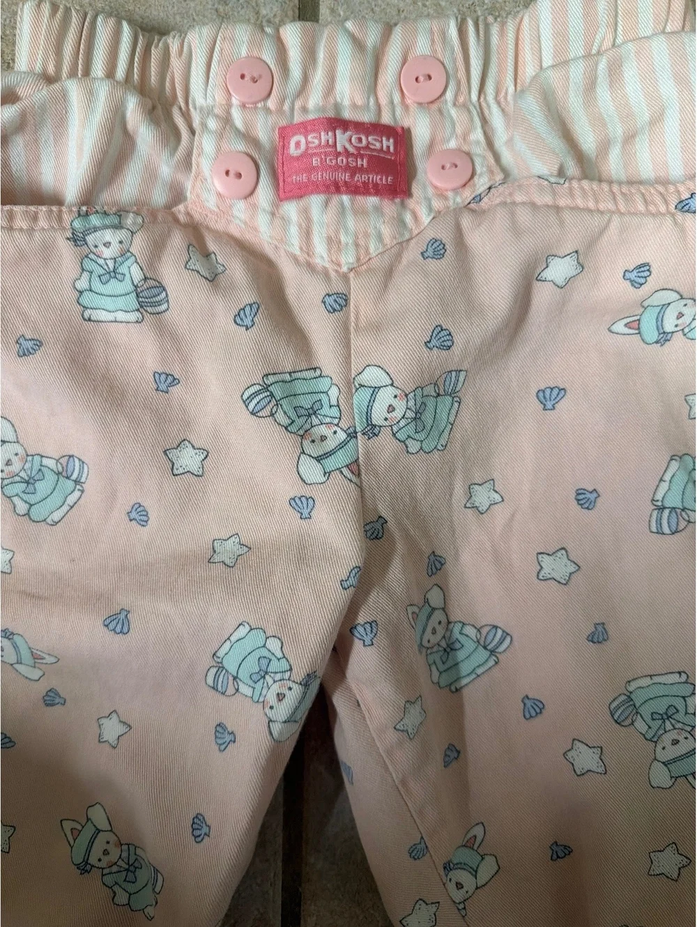 Vintage OshKosh B’Gosh Beach Bunny Pants 18M